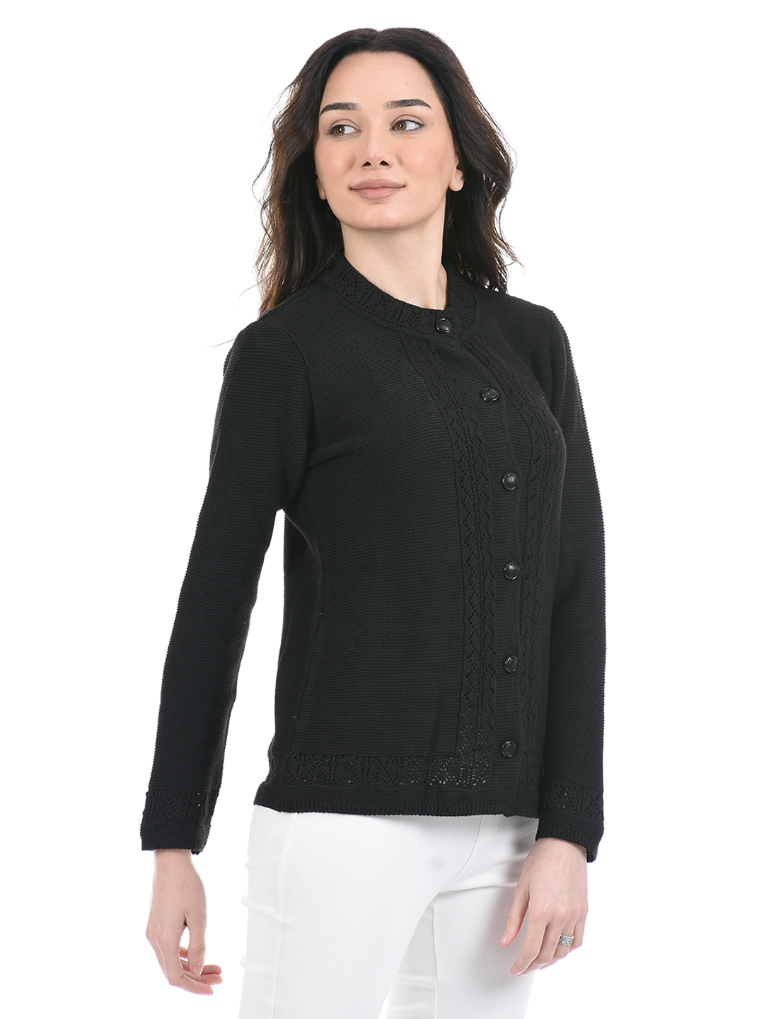 American Eye Women Casual Wear Black Sweater